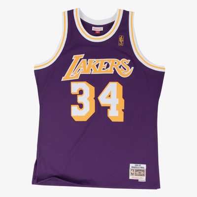 Mitchell & Ness Shaquille O'Neal Los Angeles Lakers 1996-97 Purple Swingman Player Jersey