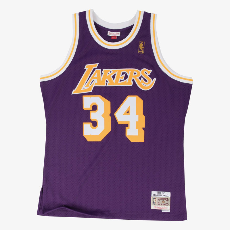 Mitchell & Ness Shaquille O'Neal Los Angeles Lakers 1996-97 Purple Swingman Player Jersey