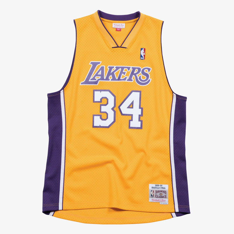 Mitchell & Ness Shaquille O'Neal Los Angeles Lakers 1999-00 Gold Swingman Player Jersey