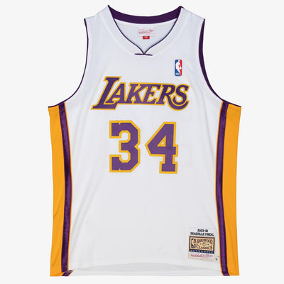 Mitchell & Ness Shaquille O'Neal Los Angeles Lakers 2003-04 White Authentic Player Jersey