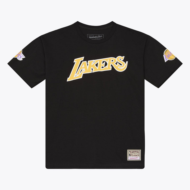 Mitchell & Ness Shaquille O'Neal Los Angeles Lakers Black Classic Name & Number T-Shirt