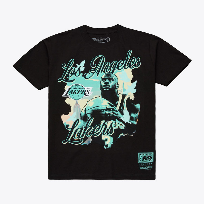 Mitchell & Ness Shaquille O'Neal Los Angeles Lakers Black In the City Player T-Shirt