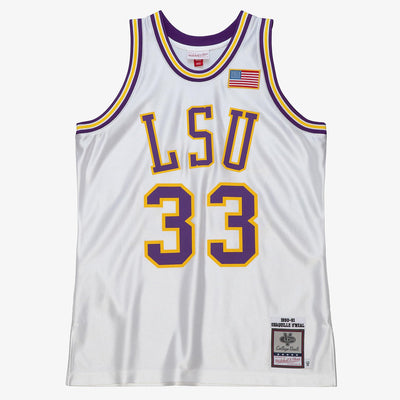 Mitchell & Ness Shaquille O'Neal LSU Tigers 1990-91 White Alumni Authentic Jersey