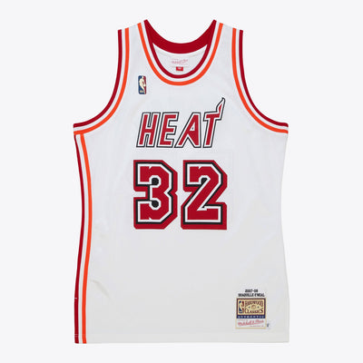 Mitchell & Ness Shaquille O'Neal Miami Heat 2007-08 White Authentic Jersey