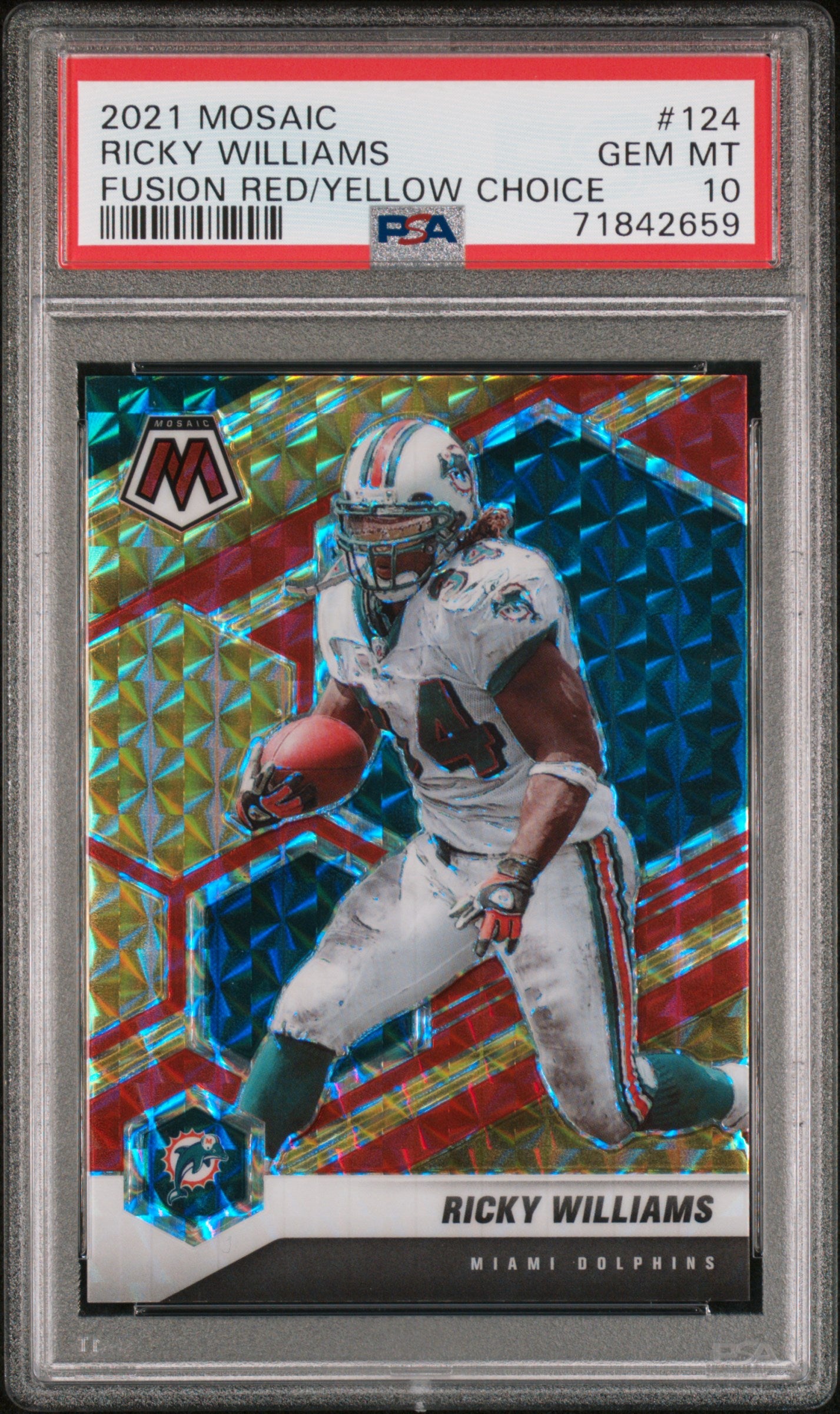 2021 Panini Mosaic Fusion Ricky Williams #124 /80 PSA 10