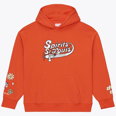Mitchell & Ness Spirits of St. Louis Orange ABA Fleece Hoodie