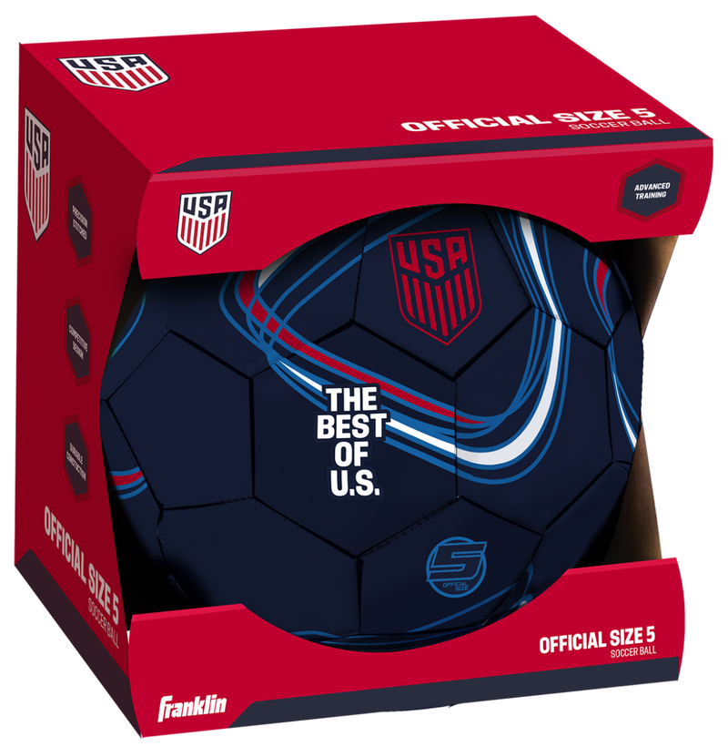Franklin Sports USSF Dali Soccer Ball - Size 5 - Navy