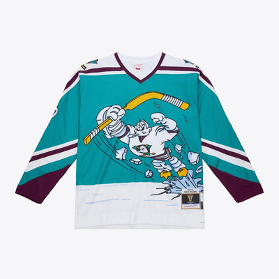 Mitchell & Ness Teemu Selanne Anaheim Ducks 1995-96 Teal Alternate Power Play Jersey