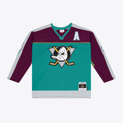 Mitchell & Ness Teemu Selanne Anaheim Ducks 1997-98 Teal Power Play Jersey