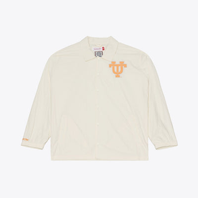 Mitchell & Ness Tennessee Volunteers Cream Retro Roots Coaches Full-Snap Jacket