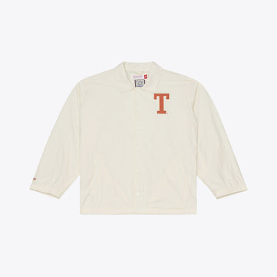 Mitchell & Ness Texas Longhorns Cream Retro Roots Coaches Full-Snap Jacket