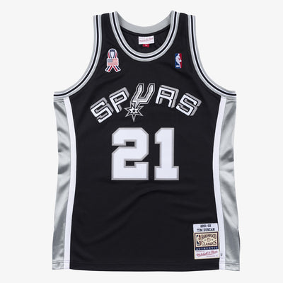 Mitchell & Ness Tim Duncan San Antonio Spurs 2001-02 Black Authentic Jersey