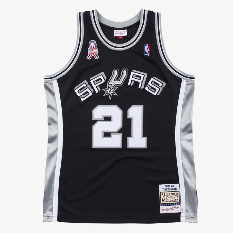 Mitchell & Ness Tim Duncan San Antonio Spurs 2001-02 Black Authentic Jersey