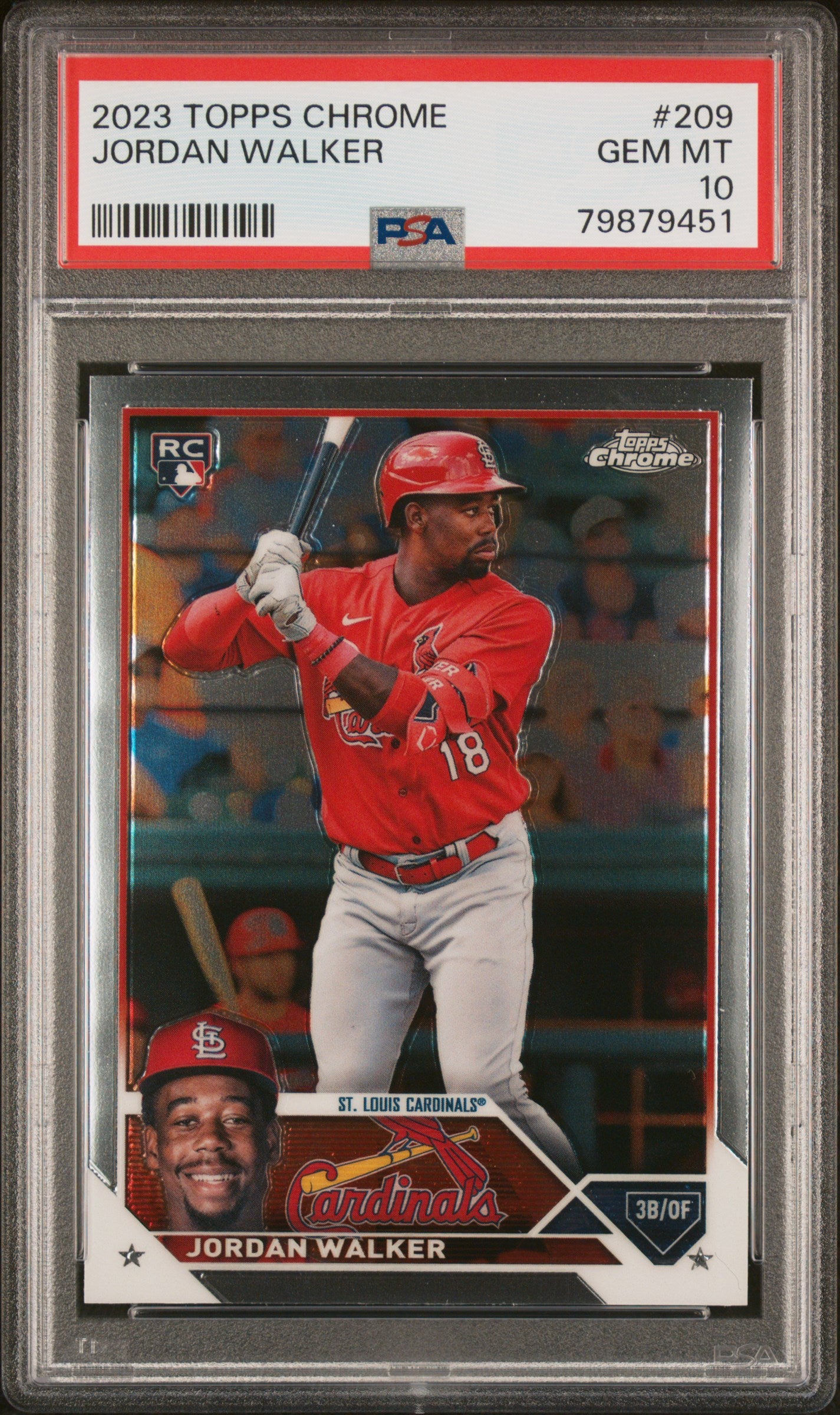 2023 Topps Chrome Jordan Walker Rookie RC #209 PSA 10