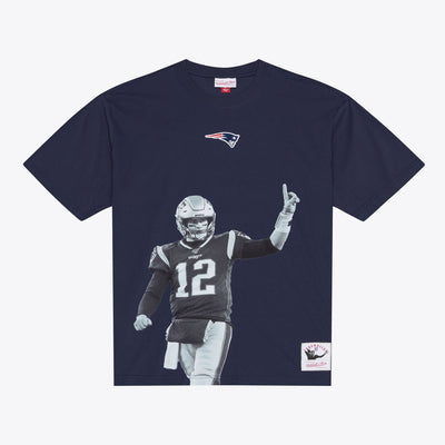 Mitchell & Ness Tom Brady New England Patriots Navy Player T-Shirt