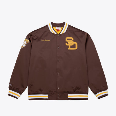 Mitchell & Ness Tony Gwynn San Diego Padres Brown Player Lightweight Satin Full-Snap Jacket