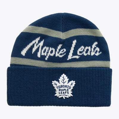 Mitchell & Ness Toronto Maple Leafs Navy Head Coach Cuffed Knit Hat