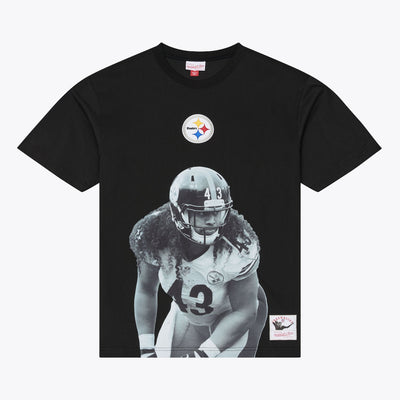 Mitchell & Ness Troy Polamalu Pittsburgh Steelers Black Player T-Shirt