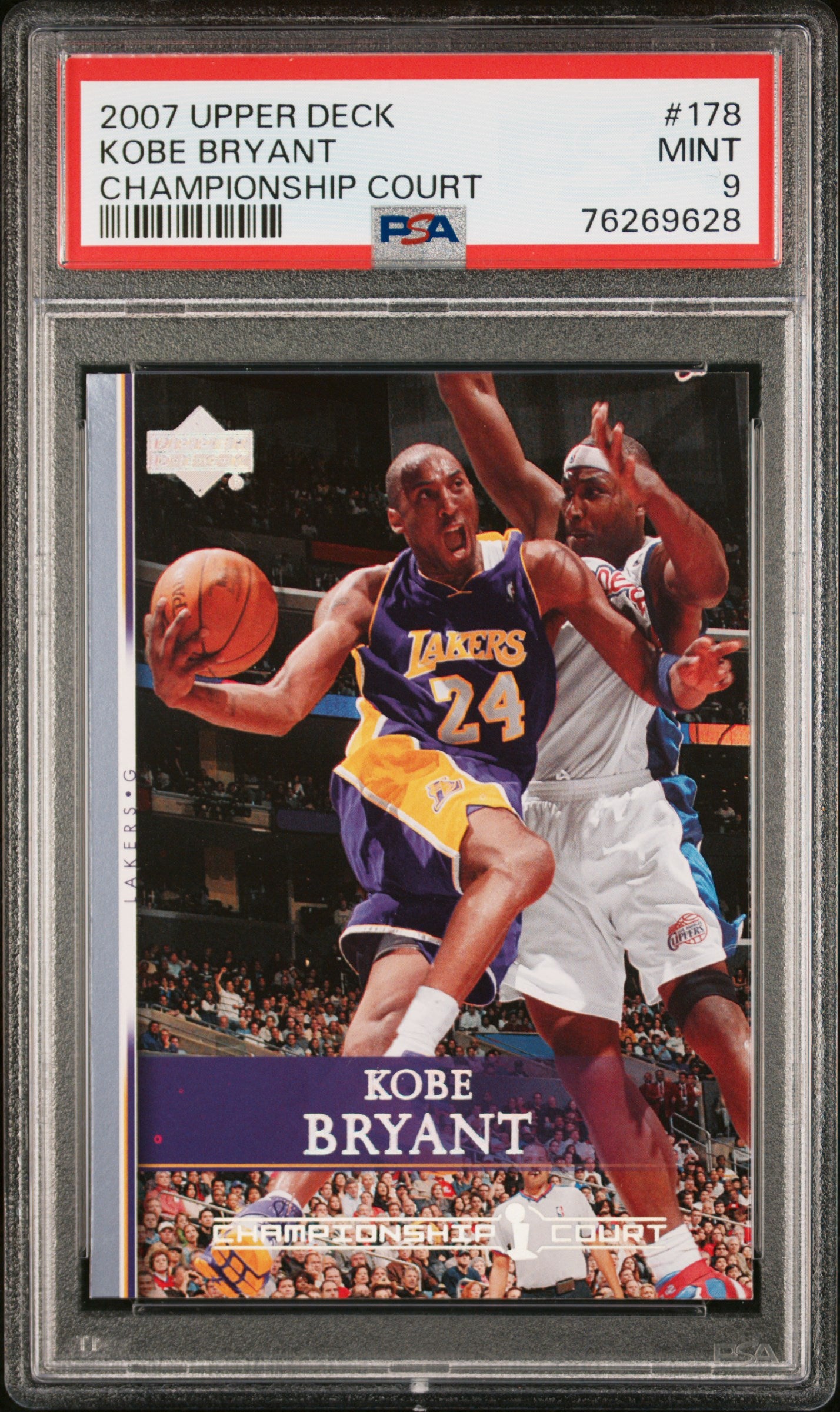 2007 Upper Deck #178 Kobe Bryant Championship Court PSA 9