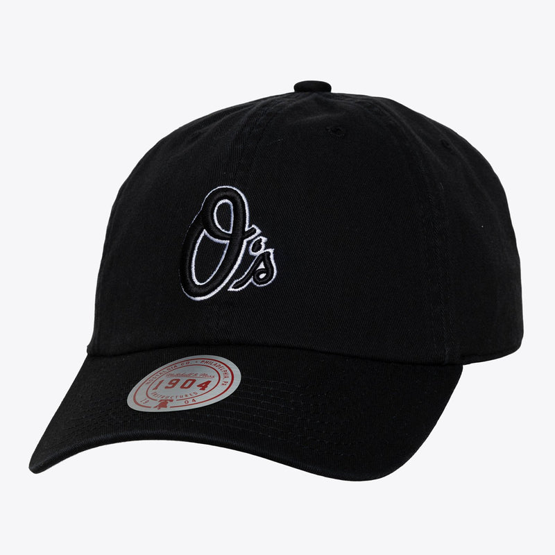 Baltimore Orioles Mitchell & Ness Unisex 1904 Strapback Adjustable Hat - Black & White