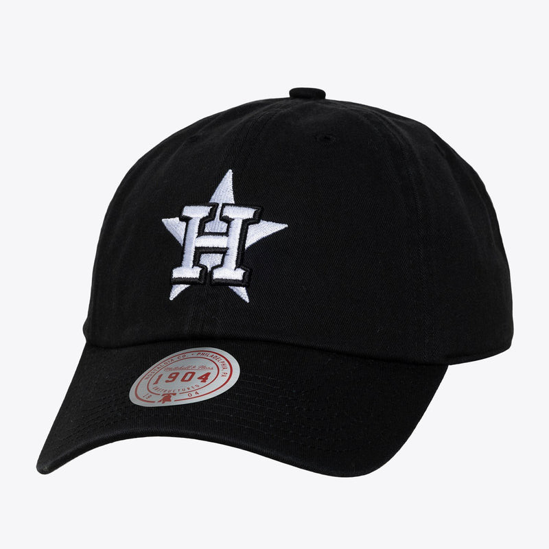 Houston Astros Mitchell & Ness Unisex 1904 Strapback Adjustable Hat - Black & White