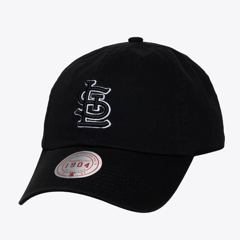 St. Louis Cardinals Mitchell & Ness Unisex 1904 Strapback Adjustable Hat - Black & White