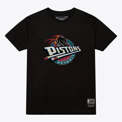 Detroit Pistons Mitchell & Ness Unisex Hardwood Classics Arch T-Shirt - Black