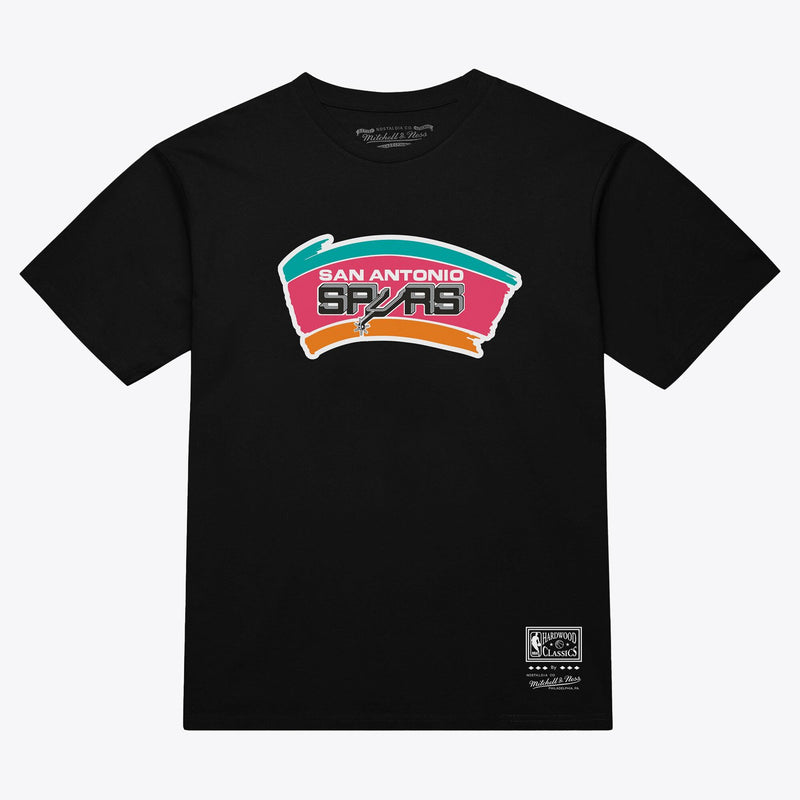 San Antonio Spurs Mitchell & Ness Unisex Hardwood Classics Arch T-Shirt - Black