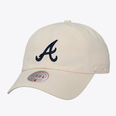 Atlanta Braves Mitchell & Ness Unisex Off-Season 1904 Strapback Adjustable Hat - Cream