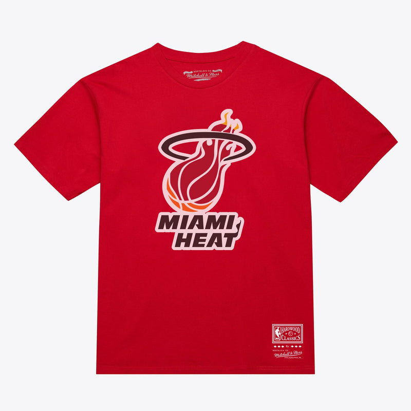 Miami Heat Mitchell & Ness Unisex Hardwood Classics Arch T-Shirt - Red