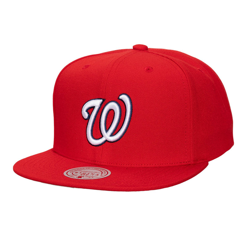 Washington Nationals Mitchell & Ness Unisex Side Logo Snapback Hat - Red