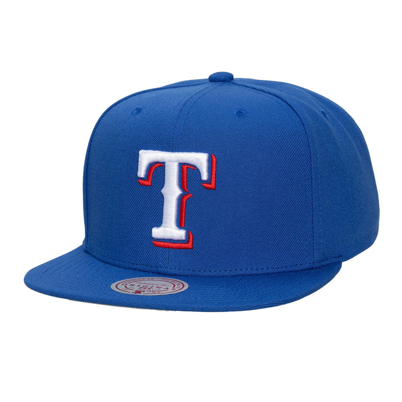 Texas Rangers Mitchell & Ness Unisex Side Logo Snapback Hat - Royal