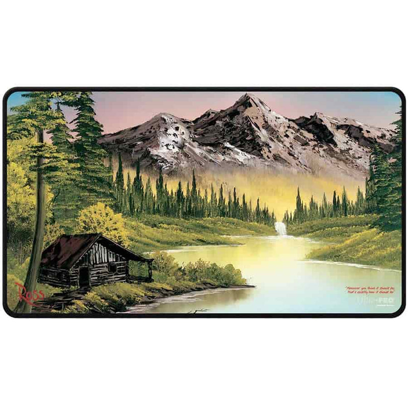 Ultra Pro Bob Ross Mountain Retreat Black-Stitched Playmat