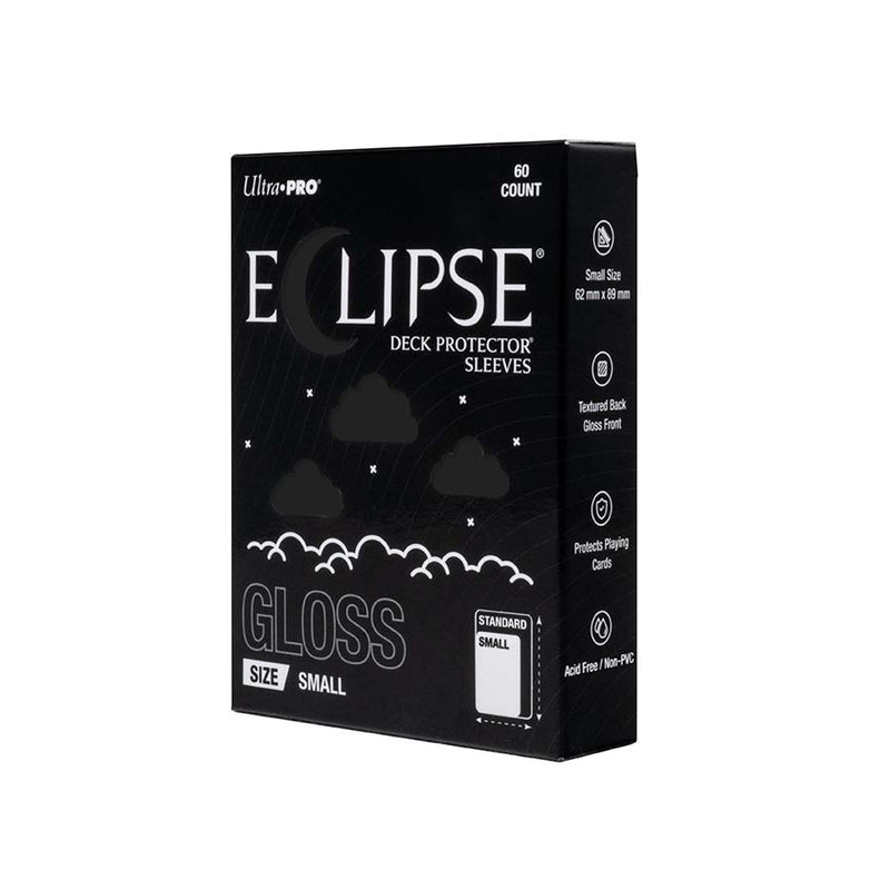 Ultra Pro Eclipse Gloss Small Deck Protector Sleeves (60 Count) - Jet Black