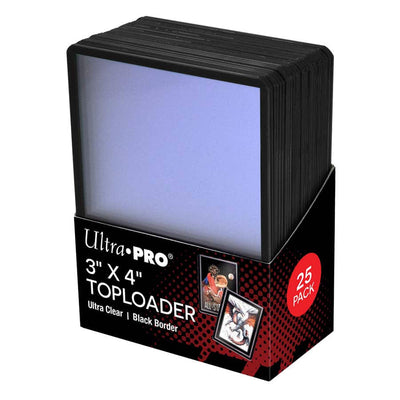 Ultra Pro 3x4 Black Border Toploader (25 Count) - Standard Size