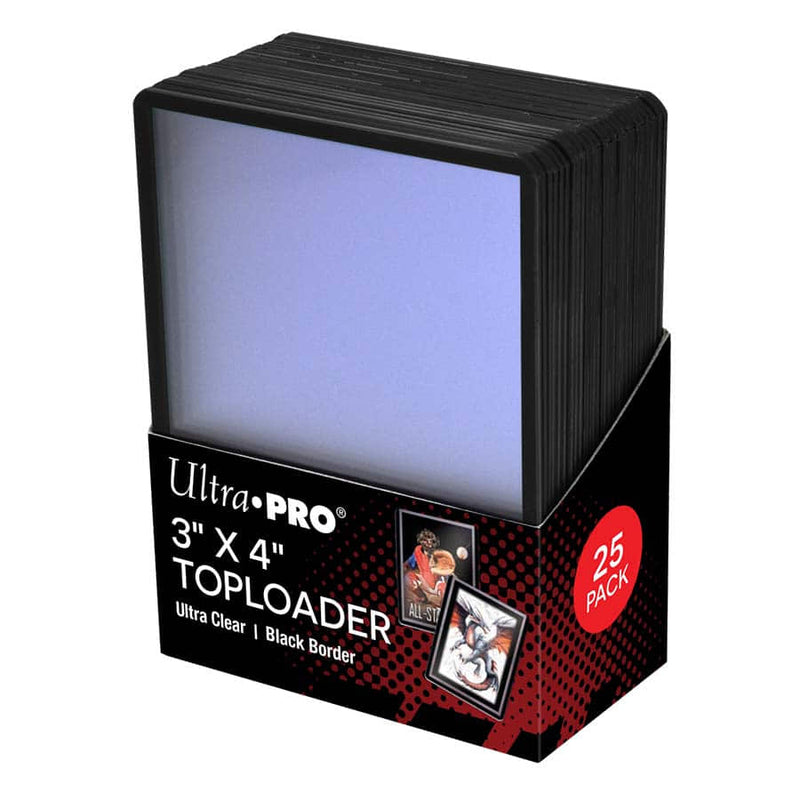 Ultra Pro 3x4 Black Border Toploader (25 Count) - Standard Size