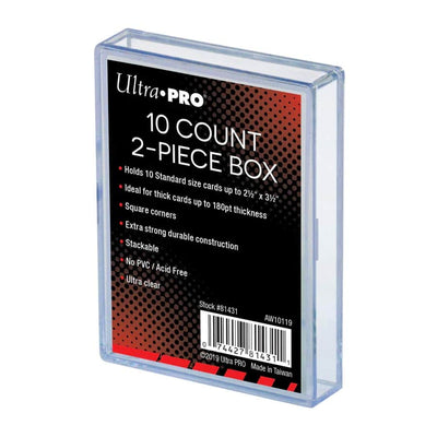 Ultra Pro 2-Piece Card Storage Box (10 Count) - Clear