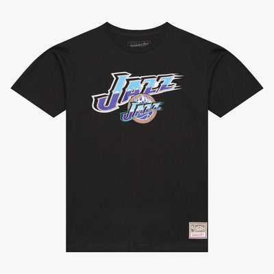 Mitchell & Ness Utah Jazz Black Hardwood Classics T-Shirt