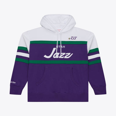 Mitchell & Ness Utah Jazz Purple Head Coach Hoodie