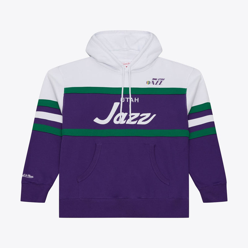 Mitchell & Ness Utah Jazz Purple Head Coach Hoodie