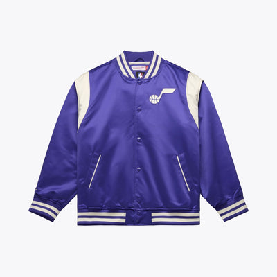 Mitchell & Ness Utah Jazz Purple Retro Roots Lightweight Satin Full-Snap Jacket