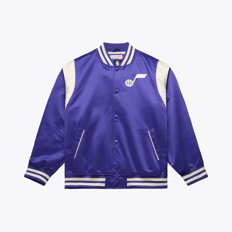 Mitchell & Ness Utah Jazz Purple Retro Roots Lightweight Satin Full-Snap Jacket
