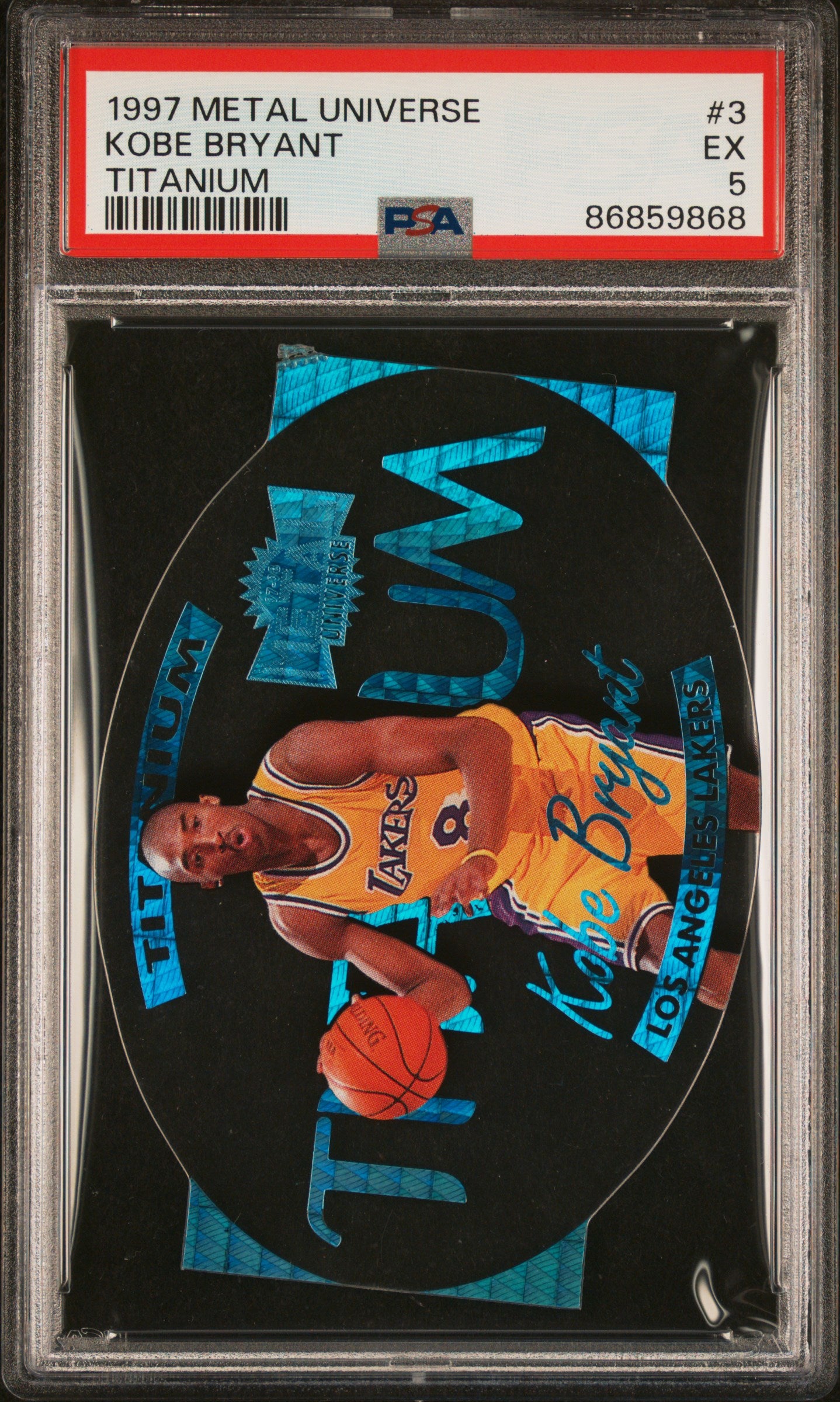 1997 Metal Universe Titanium Kobe Bryant #3 /201 PSA 5