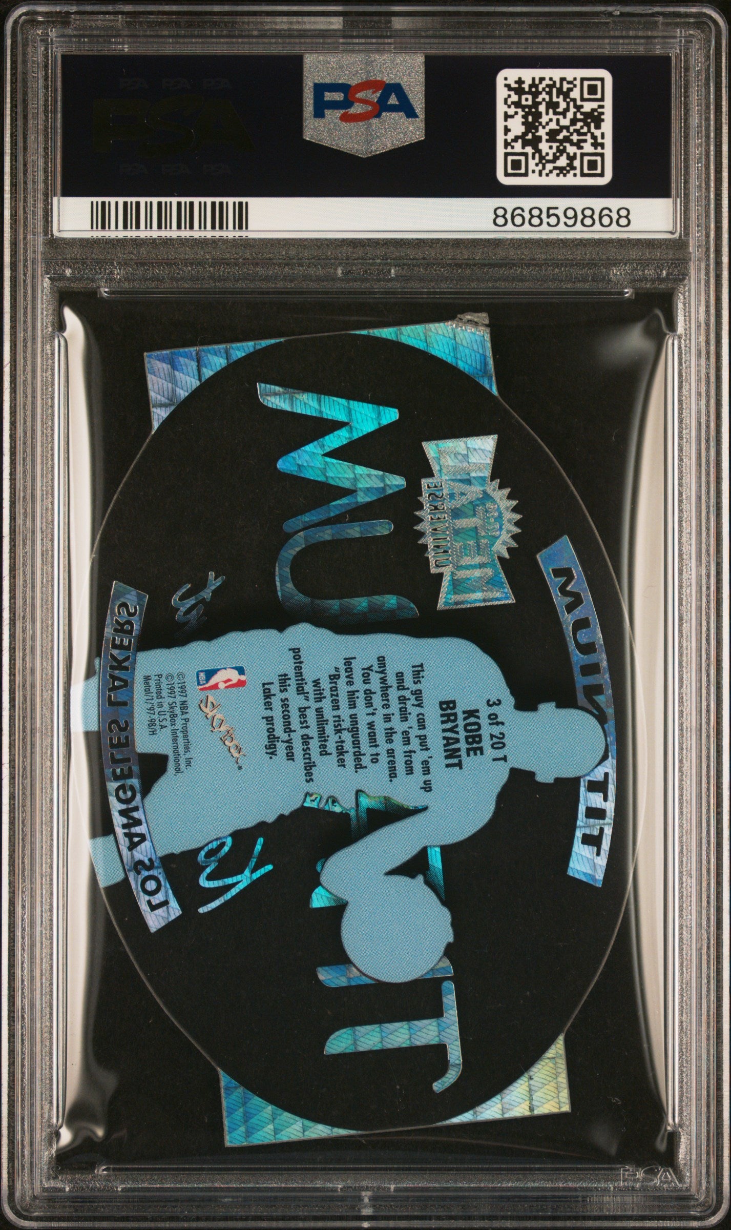 1997 Metal Universe Titanium Kobe Bryant #3 /201 PSA 5