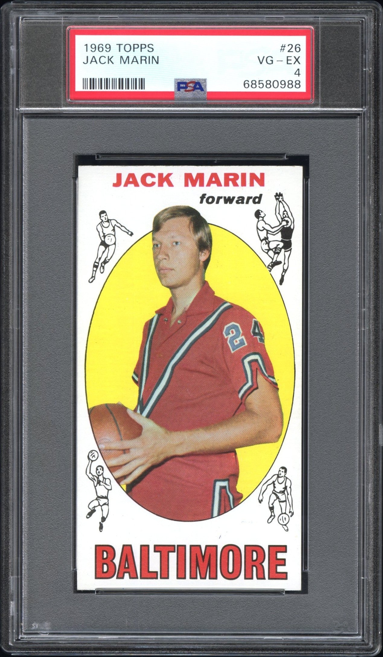 1969 Topps #26 Jack Marin PSA 4