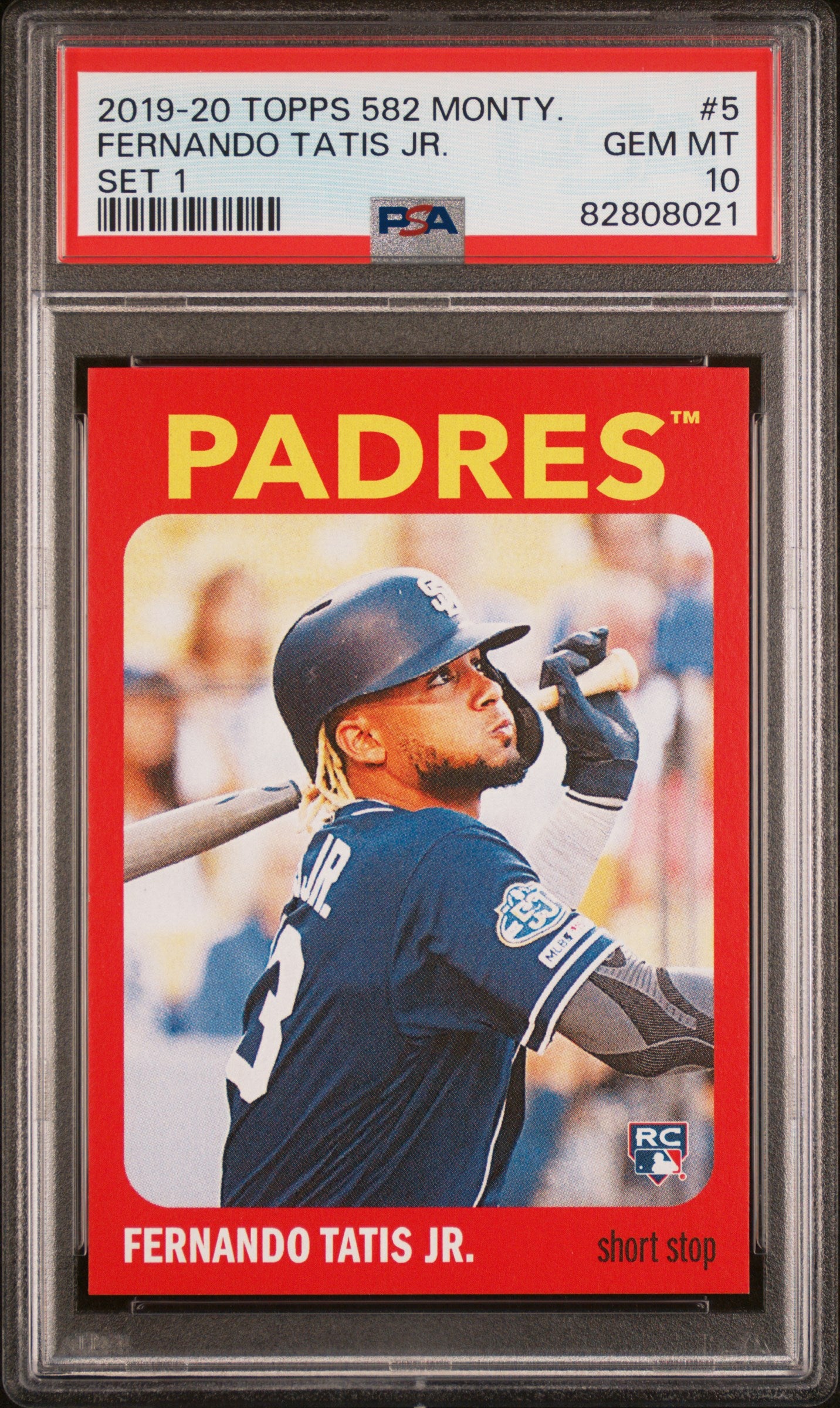 2019 Topps 582 Montgomery Club Fernando Tatis Jr Rookie RC #5 PSA 10