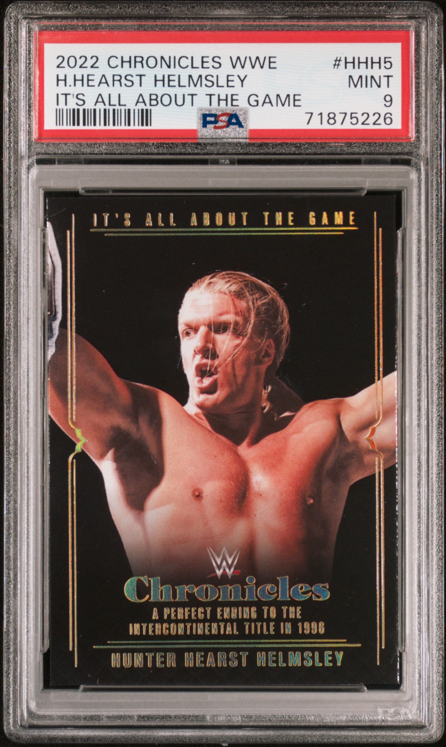 2022 Panini Chronicles Hunter Hearst Helmsley #HHH5 PSA 9