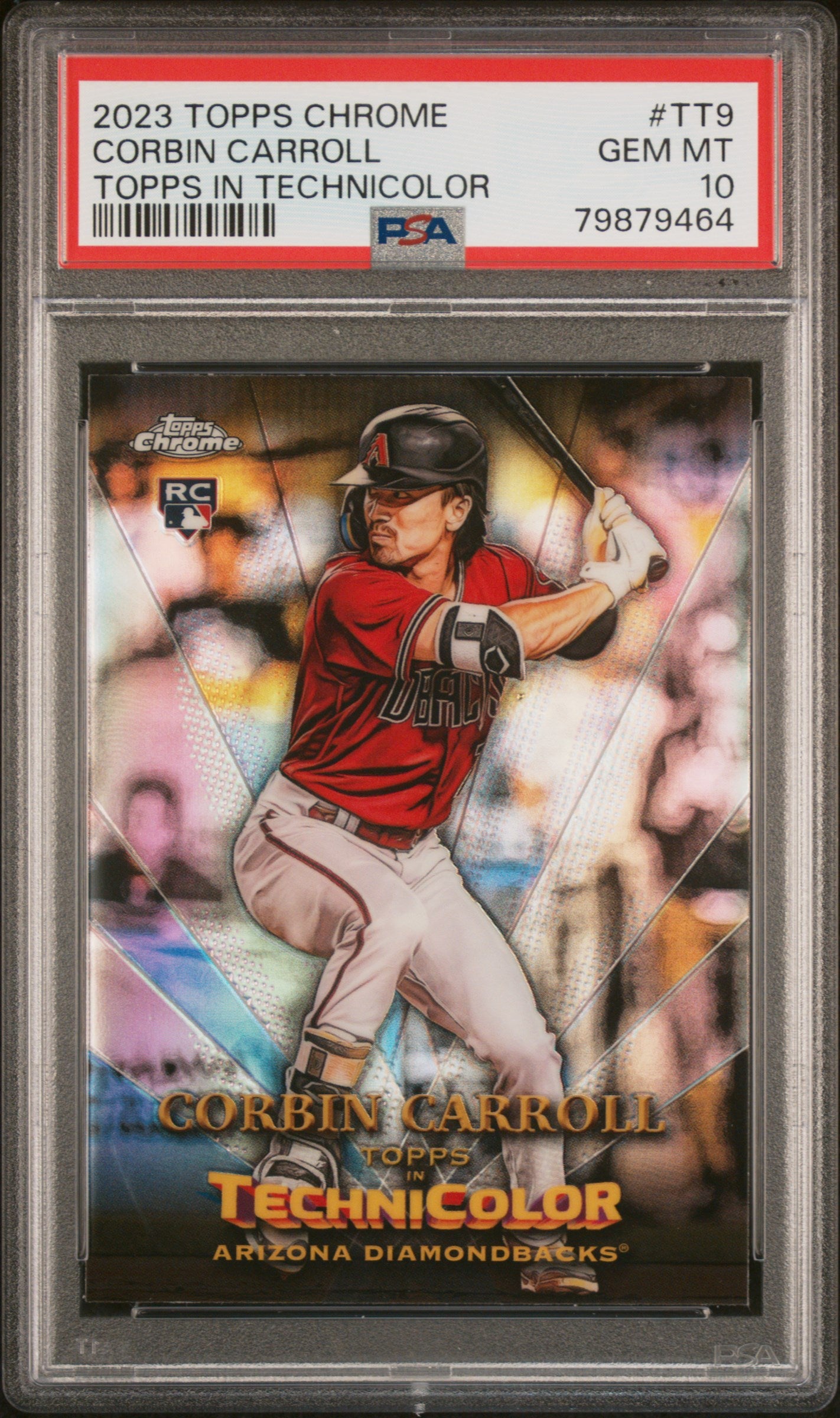 2023 Topps Chrome Topps In Technicolor Corbin Carroll #TT9 RC Refractor PSA 10