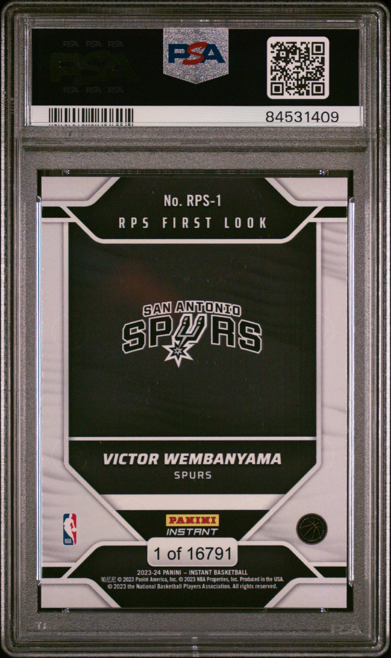 2023 Panini Instant #RPS1 Victor Wembanyama First Look /16791 PSA 9