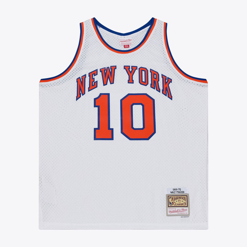 Mitchell & Ness Walt Frazier New York Knicks 1969-70 White Swingman Player Jersey